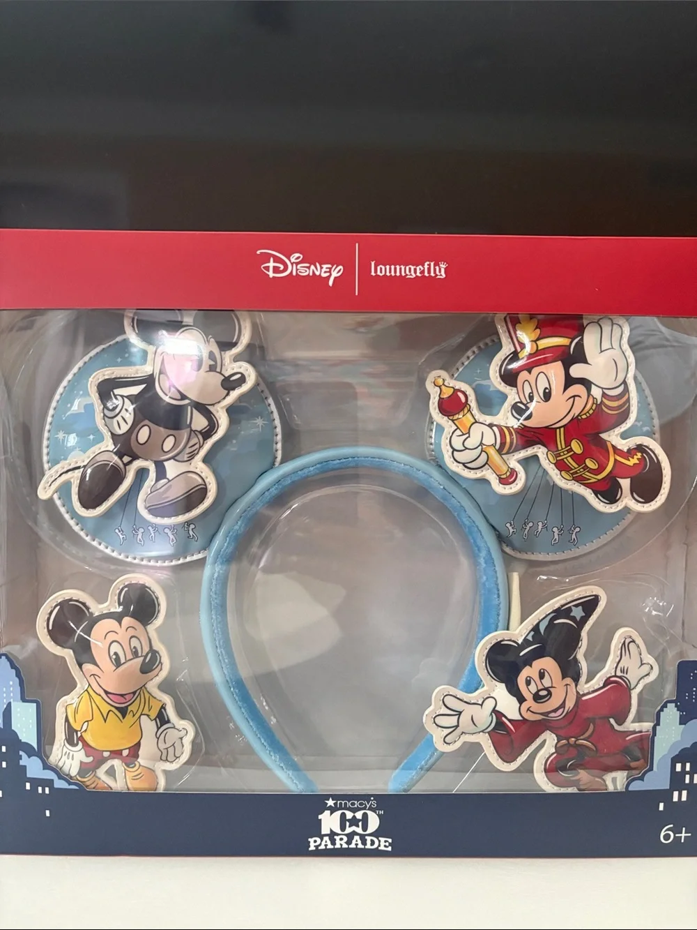Disney Loungefly Macy’s 100th Sorcerer Mickey Interchangeable Ear Headband
